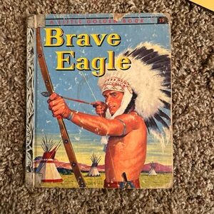 Vintage 1957 BRAVE EAGLE Little Golden Book #294 25¢ by Mary Reed "B" Edition